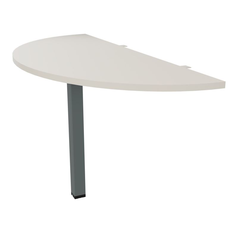 EXTENS BENCH CONECT PLAN DEMI-ROND L142XP60CM EP25MM -PIED CARRE FX N5 SU