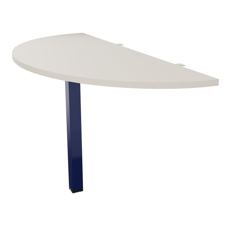 EXTENS BENCH CONECT PLAN DEMI-ROND L142XP60CM EP25MM -PIED CARRE FX N5 X4