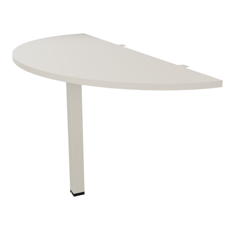 EXTENS BENCH CONECT PLAN DEMI-ROND L142XP60CM EP25MM -PIED CARRE FX N5 ZC
