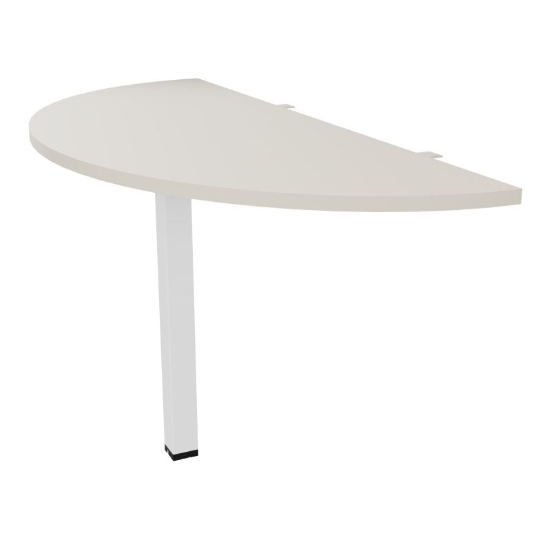 EXTENS BENCH CONECT PLAN DEMI-ROND L142XP60CM EP25MM -PIED CARRE FX N5 ZO