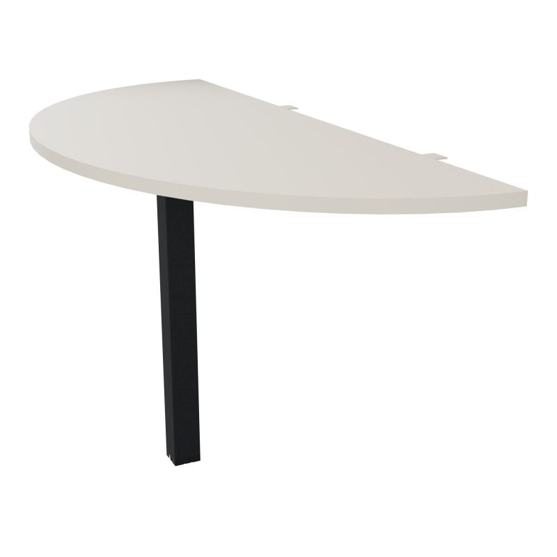 EXTENS BENCH CONECT PLAN DEMI-ROND L142XP60CM EP25MM -PIED CARRE FX N5 ZP