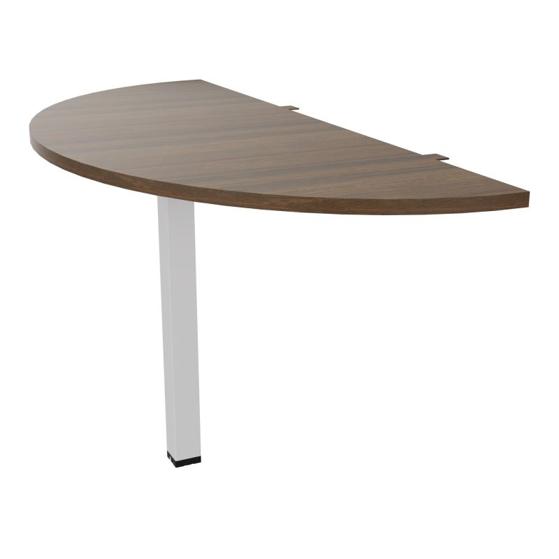 EXTENS BENCH CONECT PLAN DEMI-ROND L142XP60CM EP25MM -PIED CARRE FX N6 SD