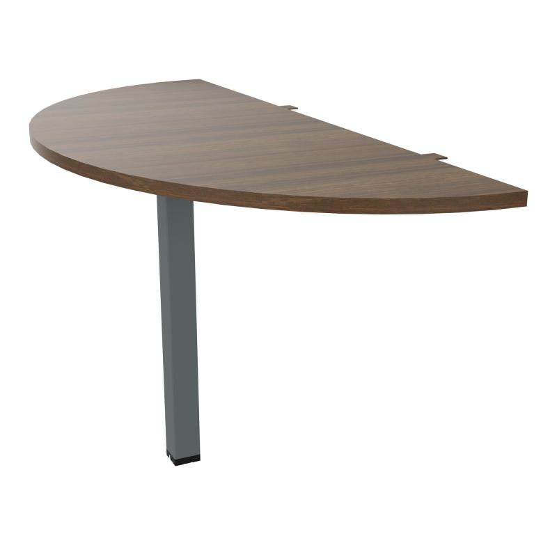 EXTENS BENCH CONECT PLAN DEMI-ROND L142XP60CM EP25MM -PIED CARRE FX N6 SU