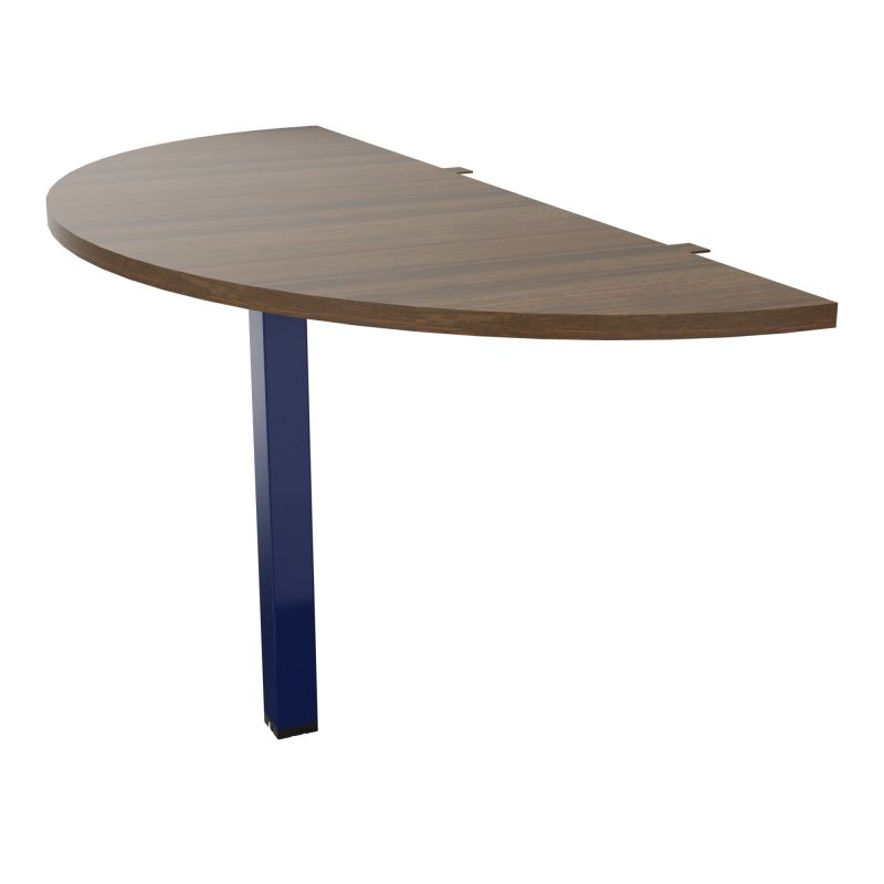 EXTENS BENCH CONECT PLAN DEMI-ROND L142XP60CM EP25MM -PIED CARRE FX N6 X4