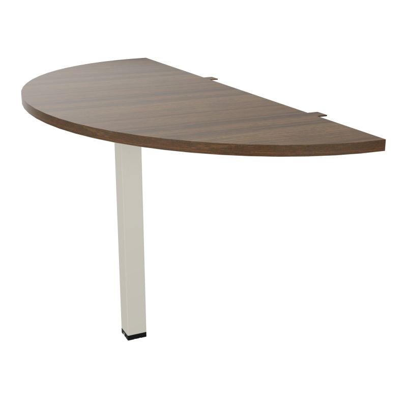 EXTENS BENCH CONECT PLAN DEMI-ROND L142XP60CM EP25MM -PIED CARRE FX N6 ZC