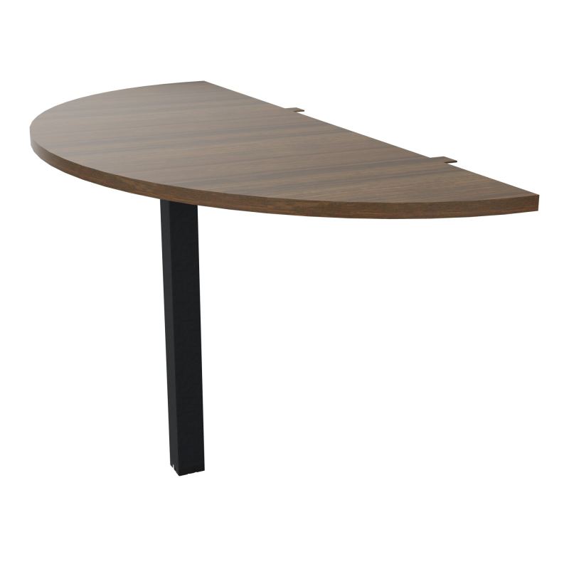 EXTENS BENCH CONECT PLAN DEMI-ROND L142XP60CM EP25MM -PIED CARRE FX N6 ZP