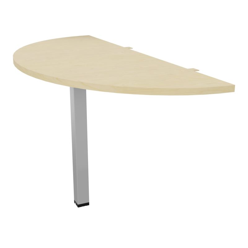 EXTENS BENCH CONECT PLAN DEMI-ROND L142XP60CM EP25MM -PIED CARRE FX N8 SA