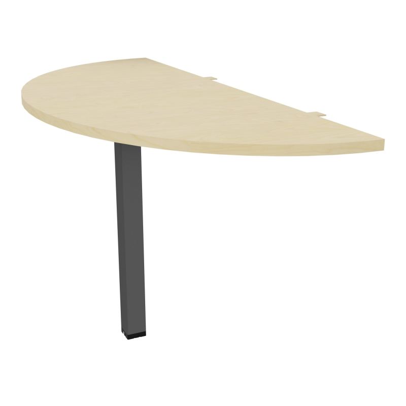 EXTENS BENCH CONECT PLAN DEMI-ROND L142XP60CM EP25MM -PIED CARRE FX N8 SC