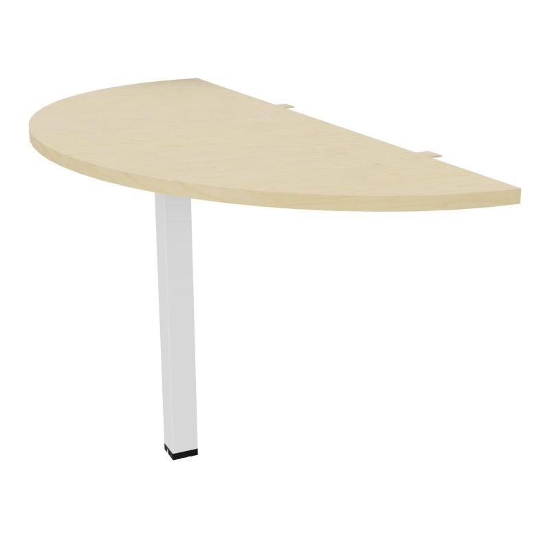 EXTENS BENCH CONECT PLAN DEMI-ROND L142XP60CM EP25MM -PIED CARRE FX N8 SO