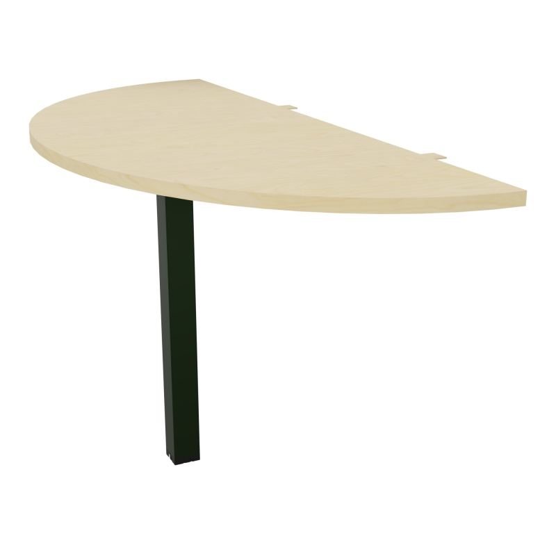 EXTENS BENCH CONECT PLAN DEMI-ROND L142XP60CM EP25MM -PIED CARRE FX N8 ST