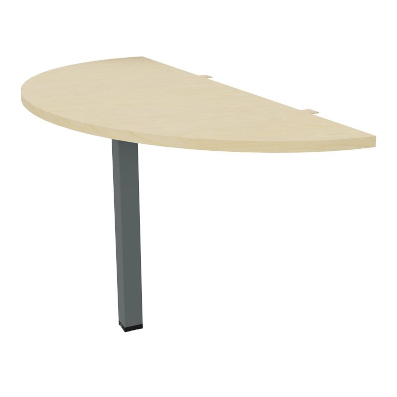 EXTENS BENCH CONECT PLAN DEMI-ROND L142XP60CM EP25MM -PIED CARRE FX N8 SU