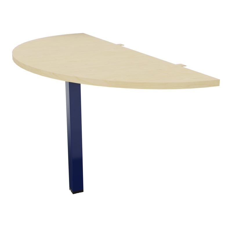 EXTENS BENCH CONECT PLAN DEMI-ROND L142XP60CM EP25MM -PIED CARRE FX N8 X4