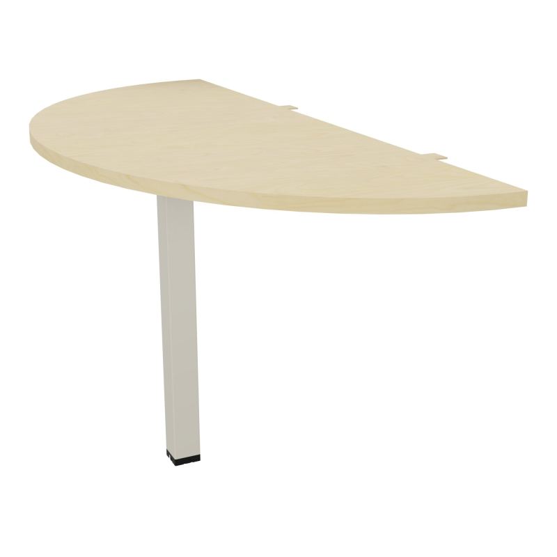 EXTENS BENCH CONECT PLAN DEMI-ROND L142XP60CM EP25MM -PIED CARRE FX N8 ZC