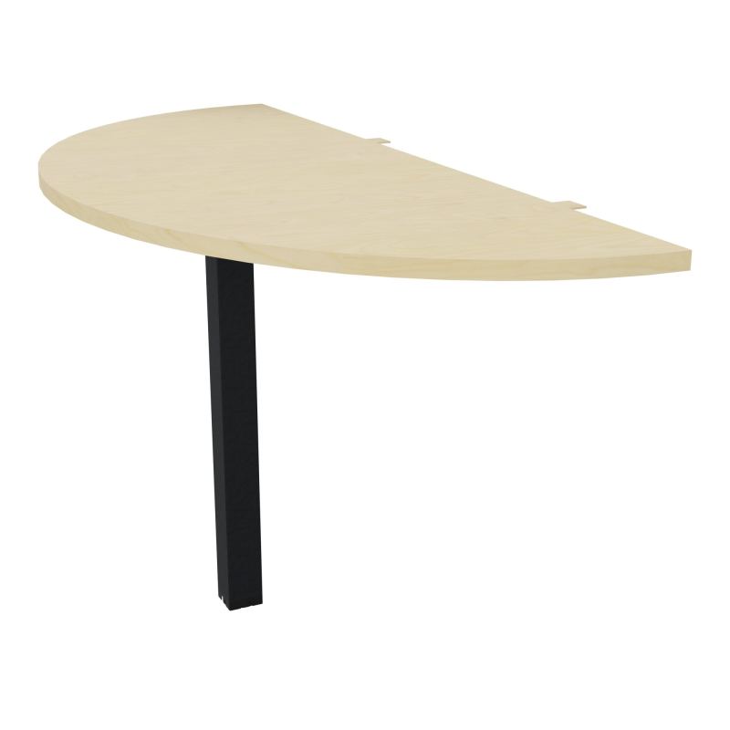 EXTENS BENCH CONECT PLAN DEMI-ROND L142XP60CM EP25MM -PIED CARRE FX N8 ZP