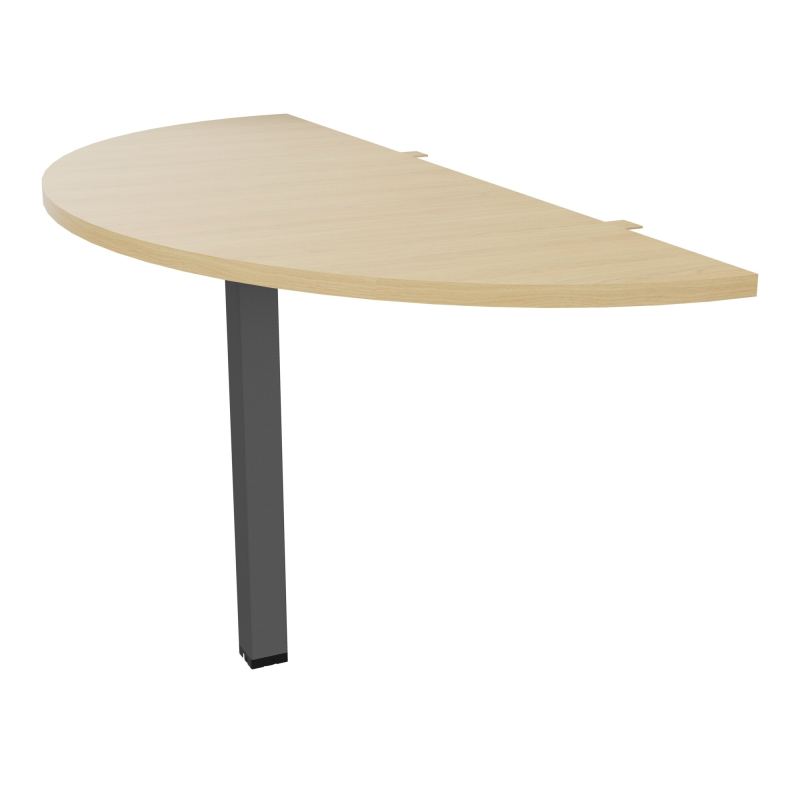 EXTENS BENCH CONECT PLAN DEMI-ROND L142XP60CM EP25MM -PIED CARRE FX    R1 SC