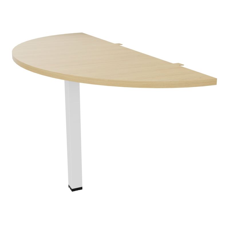 EXTENS BENCH CONECT PLAN DEMI-ROND L142XP60CM EP25MM -PIED CARRE FX    R1 SO