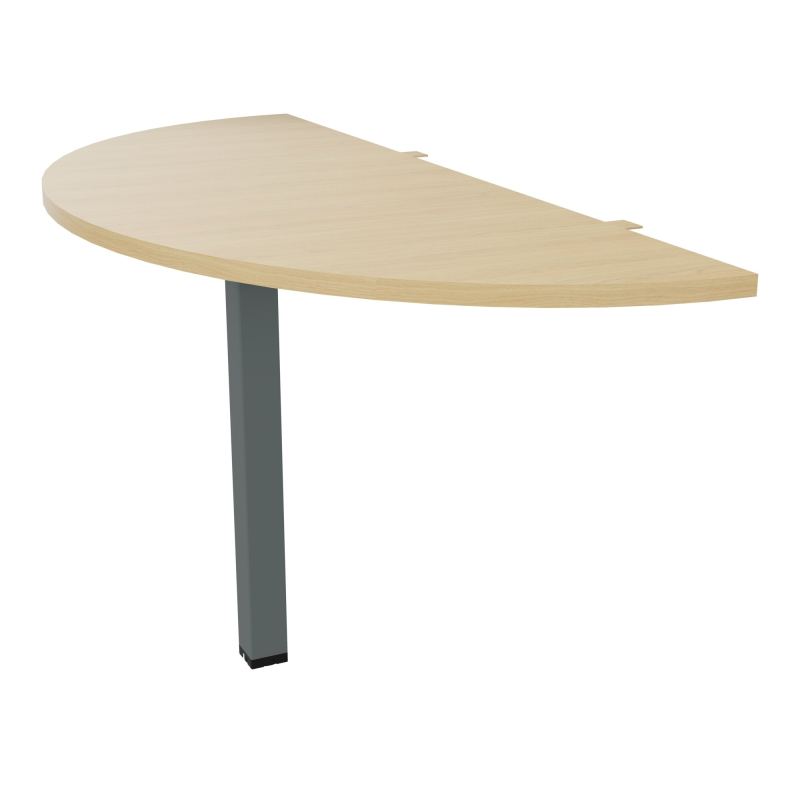 EXTENS BENCH CONECT PLAN DEMI-ROND L142XP60CM EP25MM -PIED CARRE FX    R1 SU