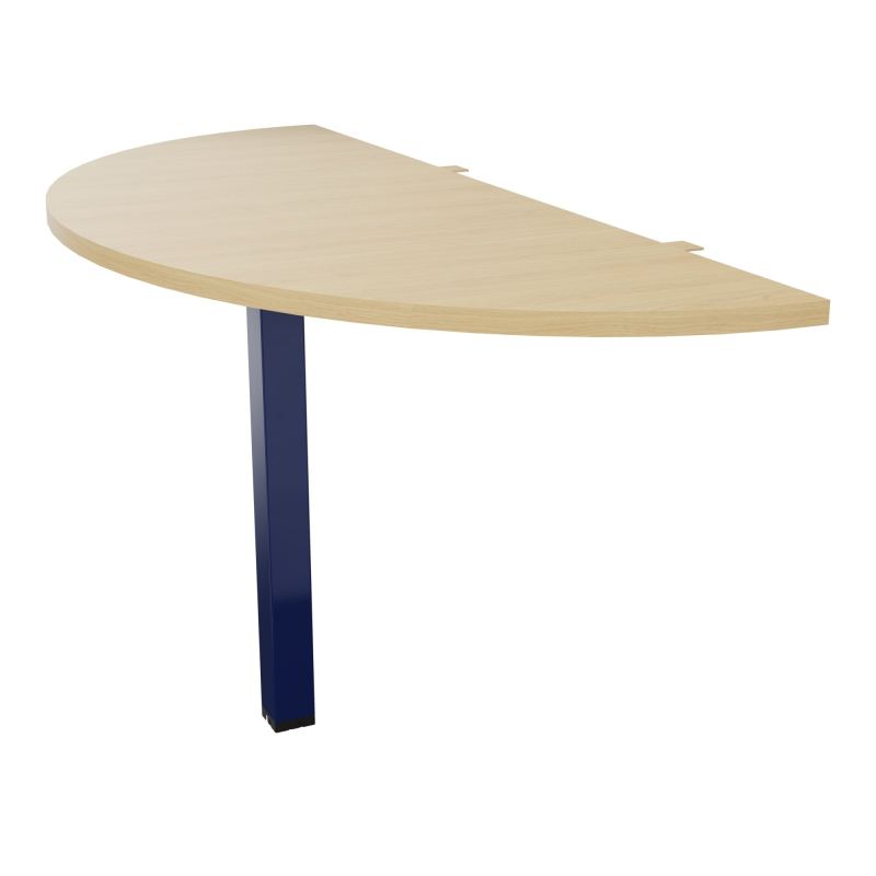 EXTENS BENCH CONECT PLAN DEMI-ROND L142XP60CM EP25MM -PIED CARRE FX    R1 X4