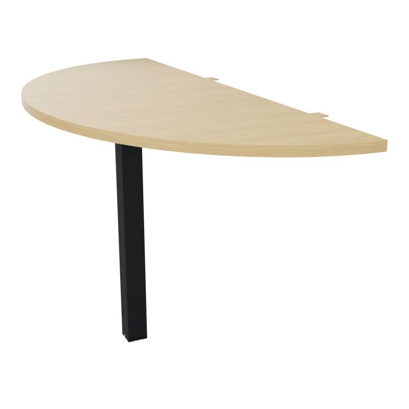 EXTENS BENCH CONECT PLAN DEMI-ROND L142XP60CM EP25MM -PIED CARRE FX    R1 ZP