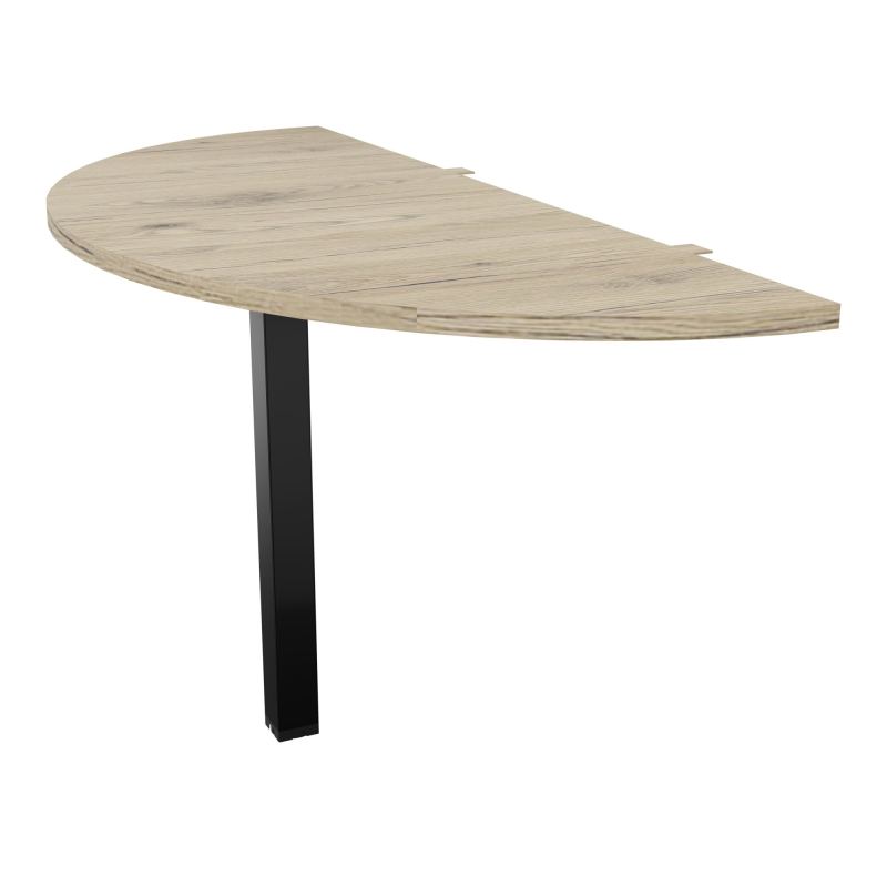 CONECT EXTENS.BENCH PLAN DEMI-ROND L142XP60CM EP25MM R3-PIED CARRE FX SG