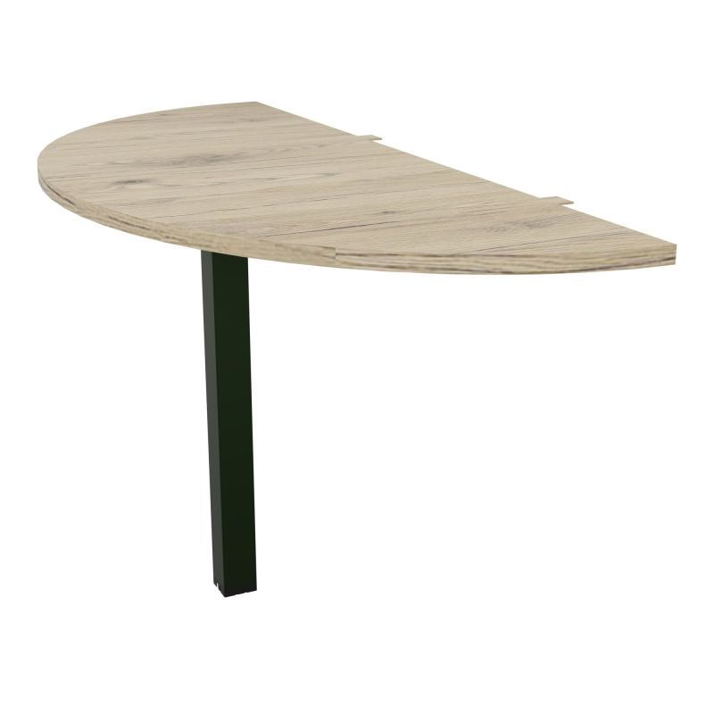 EXTENS BENCH CONECT PLAN DEMI-ROND L142XP60CM EP25MM -PIED CARRE FX R3 ST