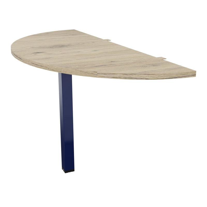 CONECT EXTENS.BENCH PLAN DEMI-ROND L142XP60CM EP25MM R3-PIED CARRE FX X4