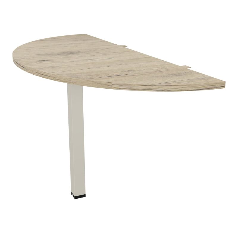 EXTENS BENCH CONECT PLAN DEMI-ROND L142XP60CM EP25MM -PIED CARRE FX R3 ZC