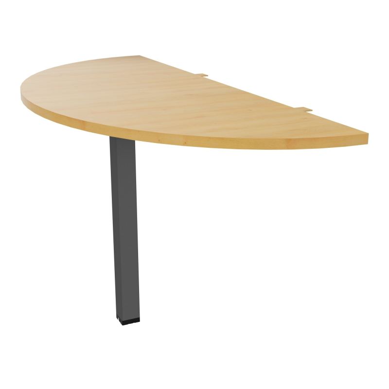 EXTENS BENCH CONECT PLAN DEMI-ROND L142XP60CM EP25MM -PIED CARRE FX    R5 SC