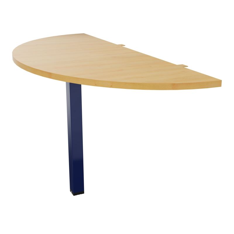 EXTENS BENCH CONECT PLAN DEMI-ROND L142XP60CM EP25MM -PIED CARRE FX    R5 X4