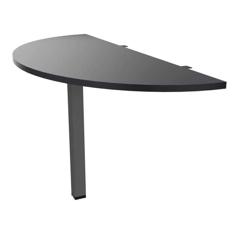 EXTENS BENCH CONECT PLAN DEMI-ROND L142XP60CM EP25MM -PIED CARRE FX    R9 SC