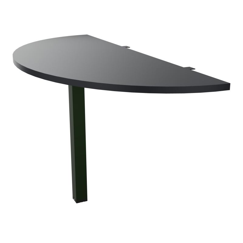 EXTENS BENCH CONECT PLAN DEMI-ROND L142XP60CM EP25MM -PIED CARRE FX    R9 ST