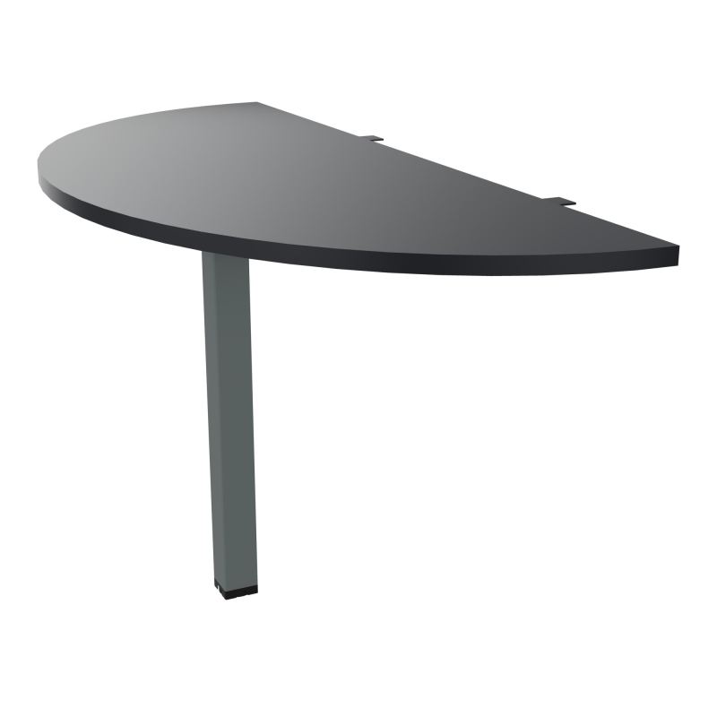 EXTENS BENCH CONECT PLAN DEMI-ROND L142XP60CM EP25MM -PIED CARRE FX    R9 SU