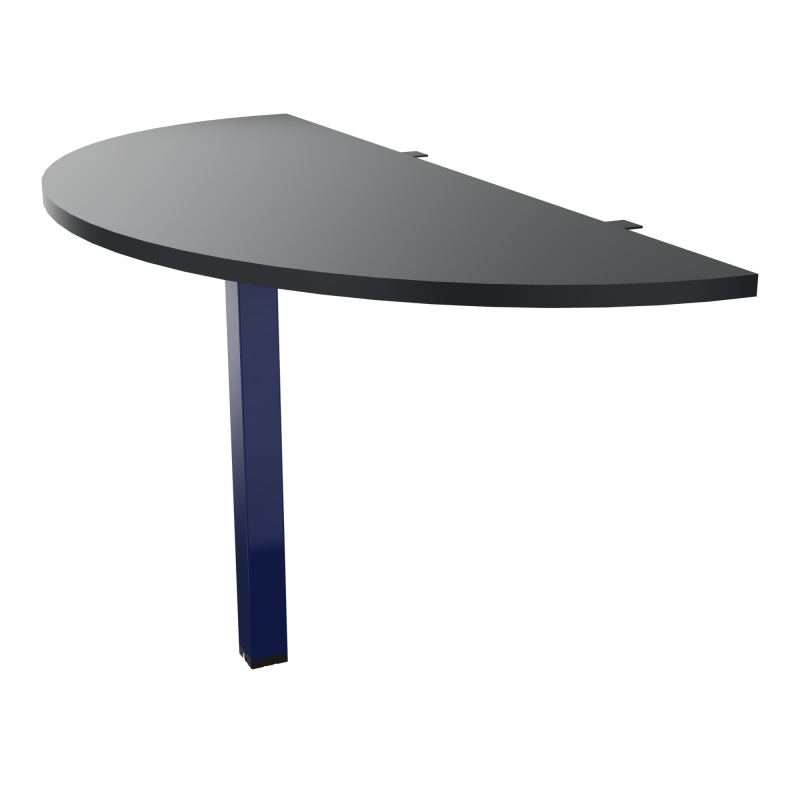 EXTENS BENCH CONECT PLAN DEMI-ROND L142XP60CM EP25MM -PIED CARRE FX    R9 X4