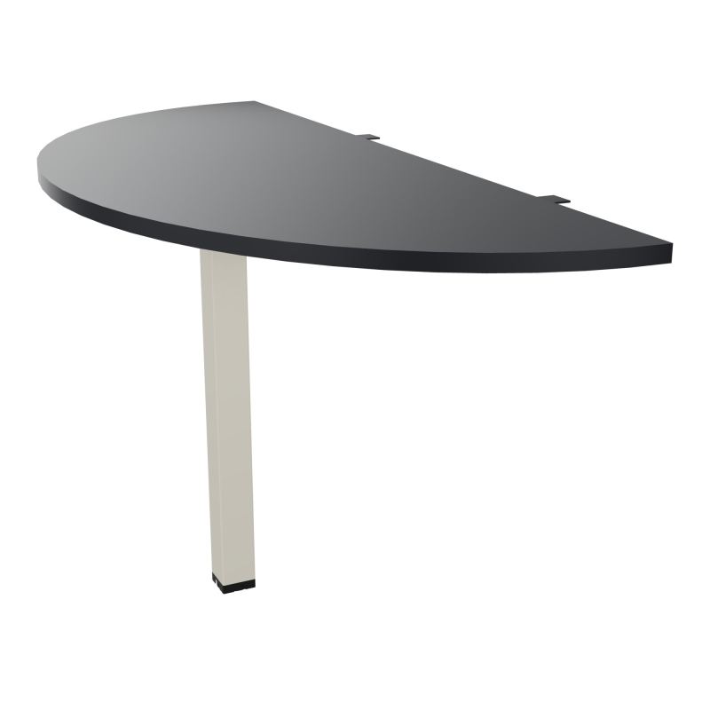 EXTENS BENCH CONECT PLAN DEMI-ROND L142XP60CM EP25MM -PIED CARRE FX    R9 ZC