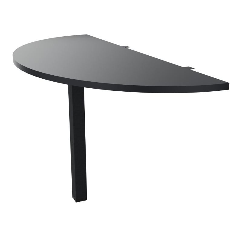 EXTENS BENCH CONECT PLAN DEMI-ROND L142XP60CM EP25MM -PIED CARRE FX    R9 ZP