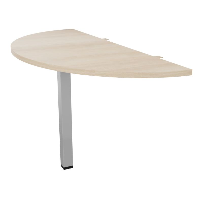 CONECT EXTENS.BENCH PLAN DEMI-ROND L142XP60CM EP25MM RZ-PIED CARRE FX SA