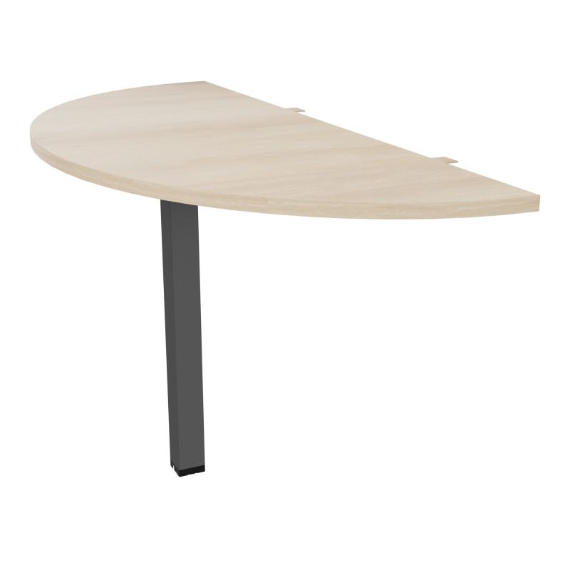 CONECT EXTENS.BENCH PLAN DEMI-ROND L142XP60CM EP25MM RZ-PIED CARRE FX SC