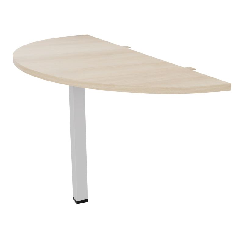 CONECT EXTENS.BENCH PLAN DEMI-ROND L142XP60CM EP25MM RZ-PIED CARRE FX SD