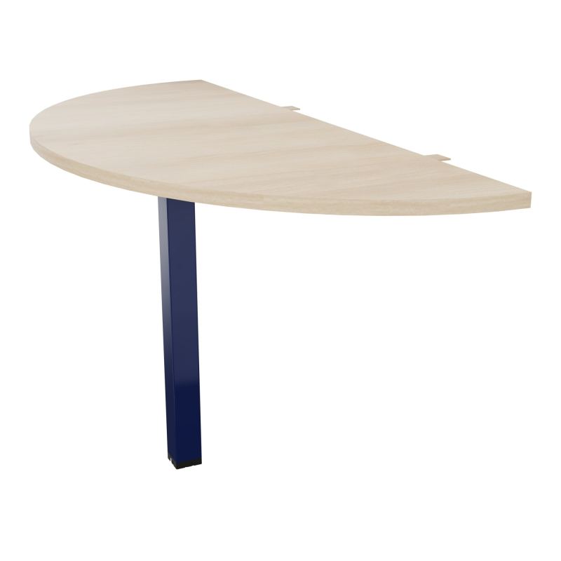 CONECT EXTENS.BENCH PLAN DEMI-ROND L142XP60CM EP25MM RZ-PIED CARRE FX X4