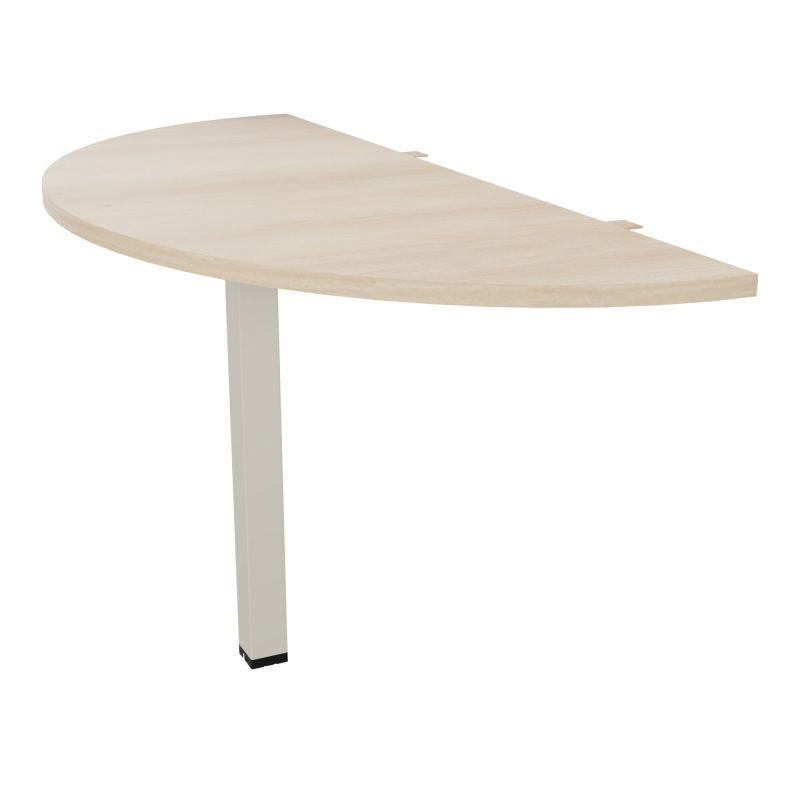 EXTENS BENCH CONECT PLAN DEMI-ROND L142XP60CM EP25MM -PIED CARRE FX RZ ZC