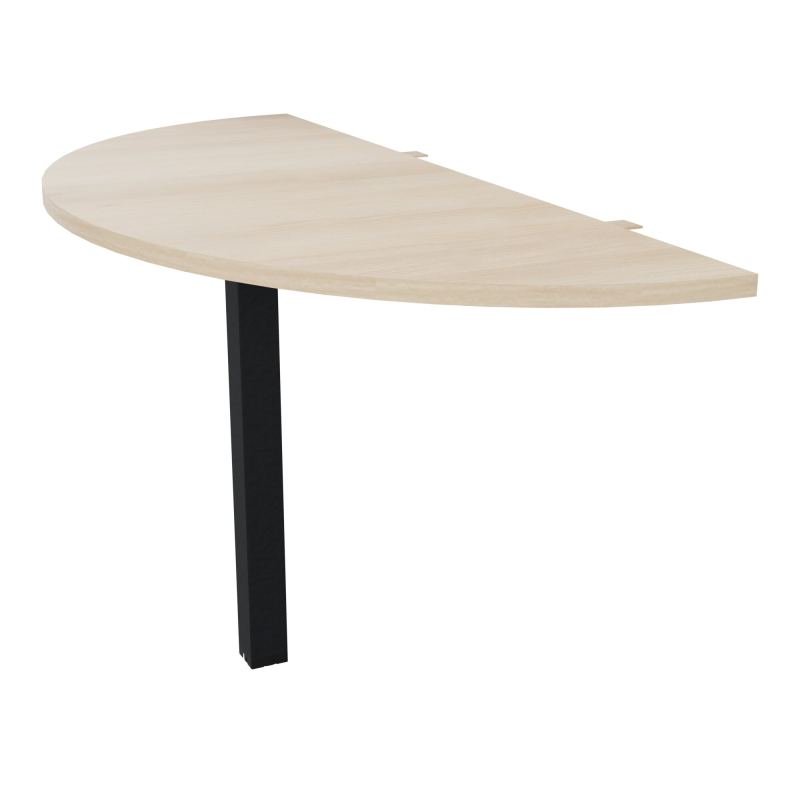 CONECT EXTENS.BENCH PLAN DEMI-ROND L142XP60CM EP25MM RZ-PIED CARRE FX ZP