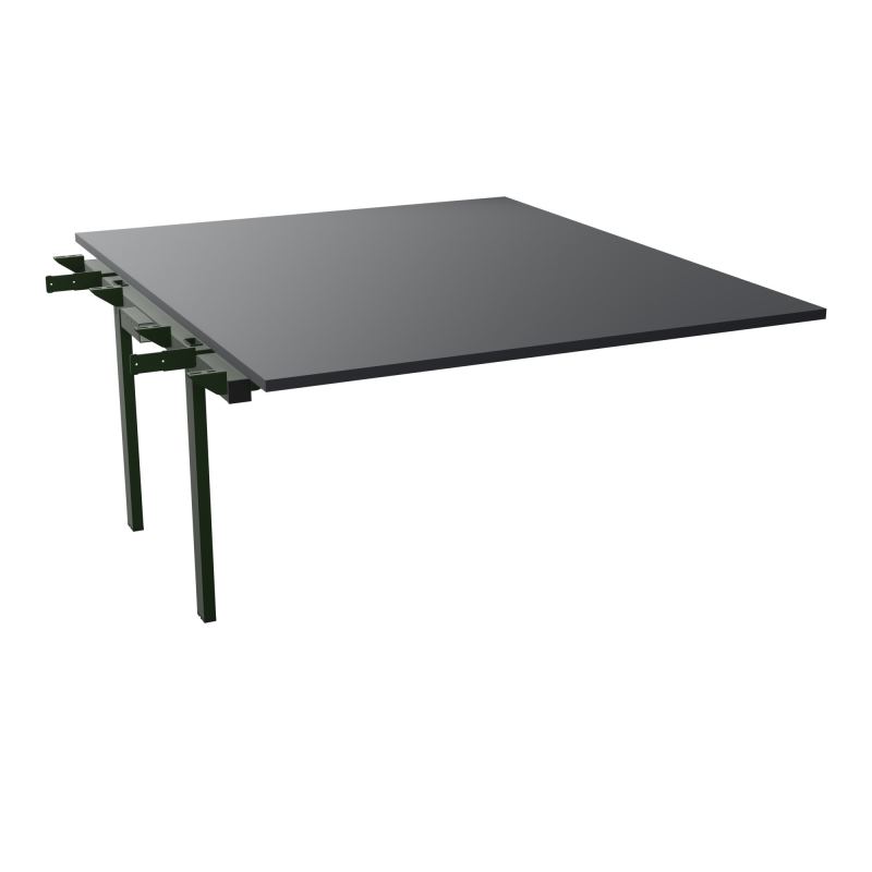 BENCH SUIVANT CONECT L140XP165CM-MONOPLAT EP25MM -PIET INTERM. CARRE    R9 ST