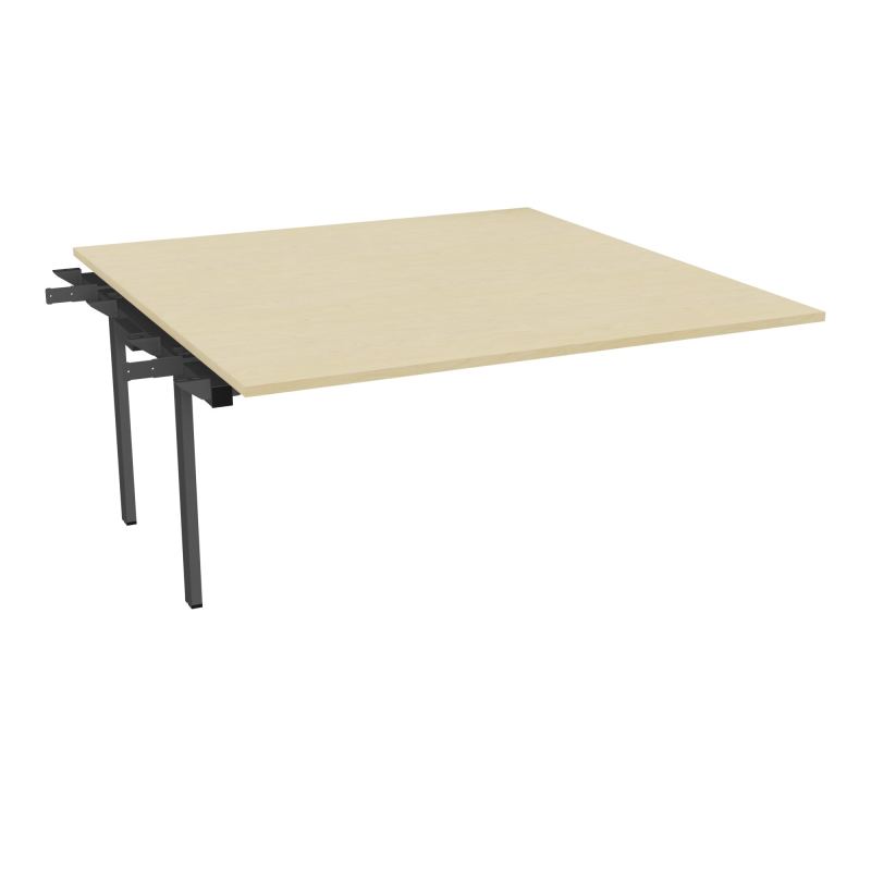 BENCH SUIVANT CONECT L160XP165CM-MONOPLAT EP25MM -PIET INTERM. CARRE N8 SC
