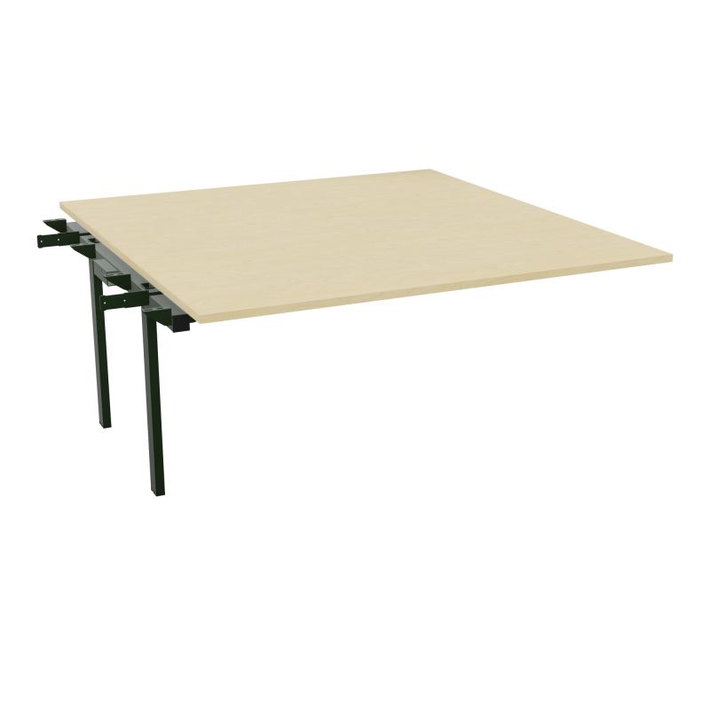 BENCH SUIVANT CONECT L160XP165CM-MONOPLAT EP25MM -PIET INTERM. CARRE N8 ST