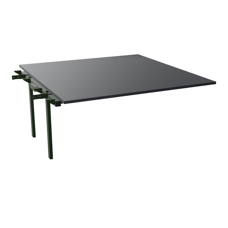 BENCH SUIVANT CONECT L160XP165CM-MONOPLAT EP25MM -PIET INTERM. CARRE    R9 ST