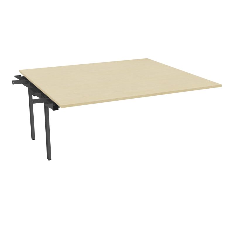 BENCH SUIVANT CONECT L180XP165CM-MONOPLAT EP25MM -PIET INTERM. CARRE N8 SC