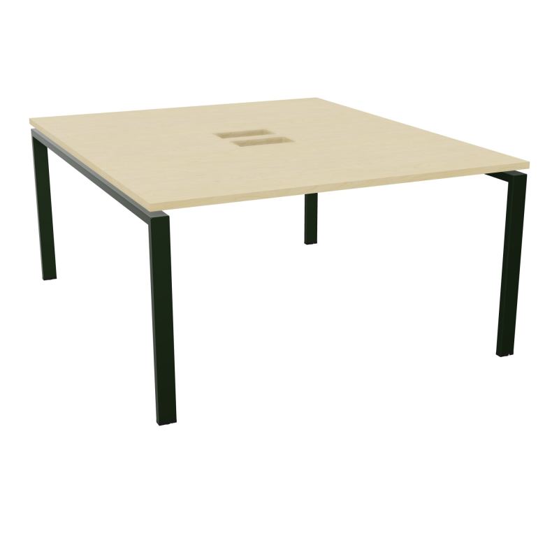 BENCH CONECT L140XP165CM-MONOPLAT NS TRAPPES -PIET ARCHE RECT FX   N8 ST