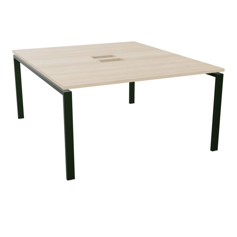 BENCH CONECT L140XP165CM-MONOPLAT NS TRAPPES -PIET ARCHE RECT FX   RZ ST