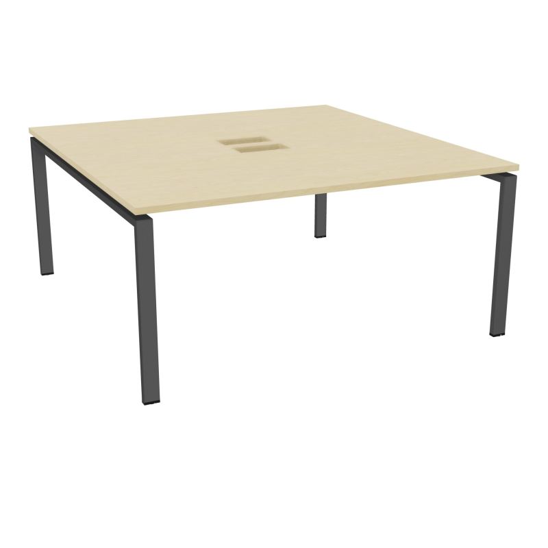 BENCH CONECT L160XP165CM-MONOPLAT NS TRAPPES -PIET ARCHE RECT FX   N8 SC