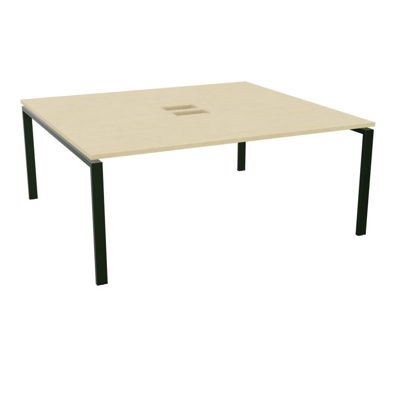 BENCH CONECT L180XP165CM-MONOPLAT NS TRAPPES -PIET ARCHE RECT FX   N8 ST